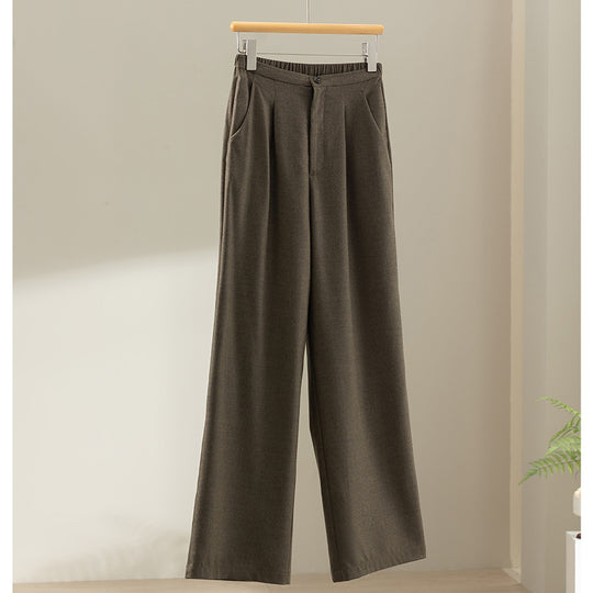 Damen Weite High-Waist-Hose mit Bundfalten, elastischem Rückenteil und seitlichen Eingrifftaschen Shop Nory