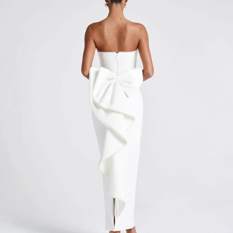 Damen Strapless Maxikleid mit raffinierter Silhouette und eleganten Details
