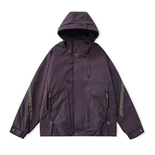 Herren Kurz geschnittener Boxy‑Techparka mit Kapuze, verdeckter Frontblende und Cargo‑Reißverschlüssen Shop Nory