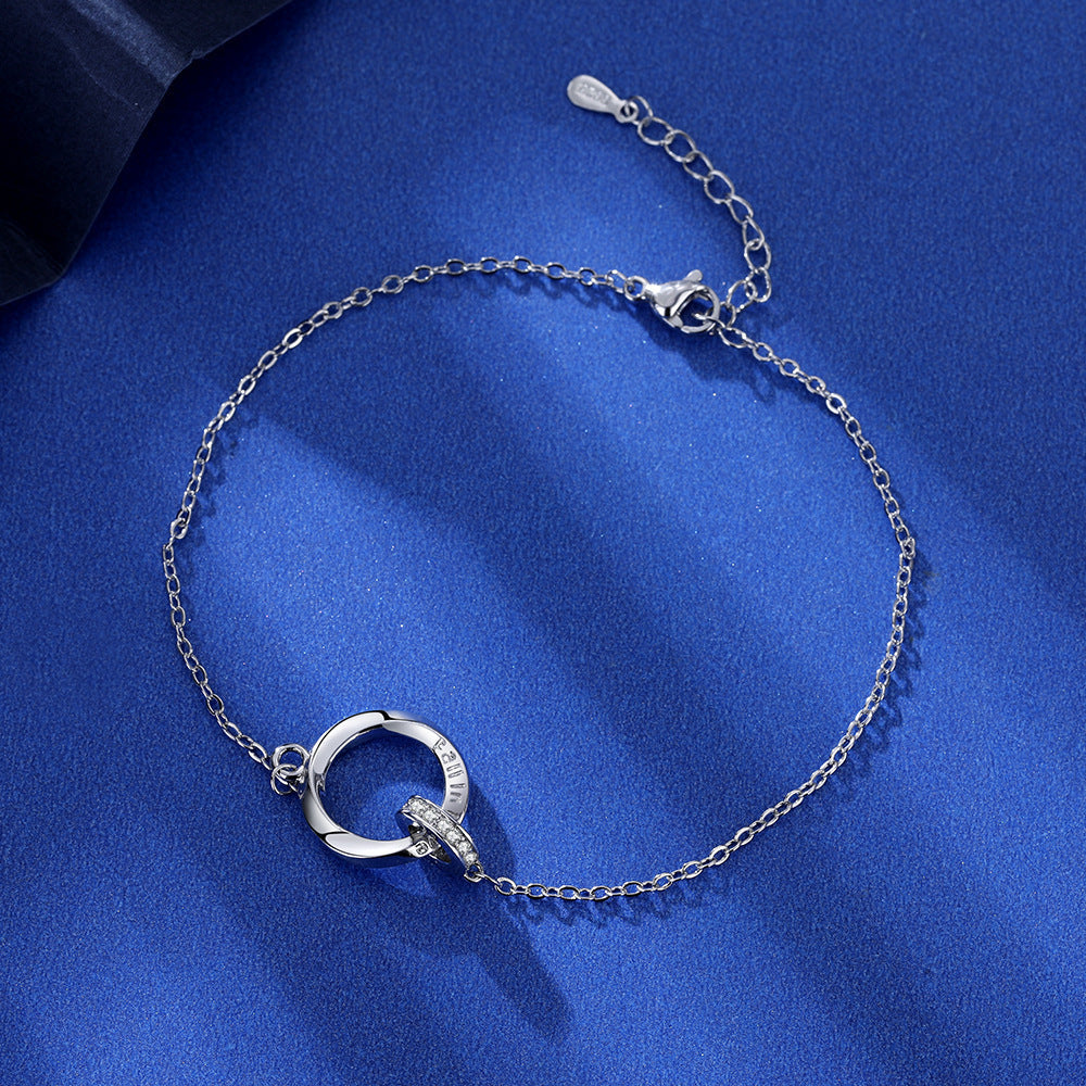 Zartes Zirkonia-Armband mit Verstellbarem Verschluss und Funkelnden Rundsteinen