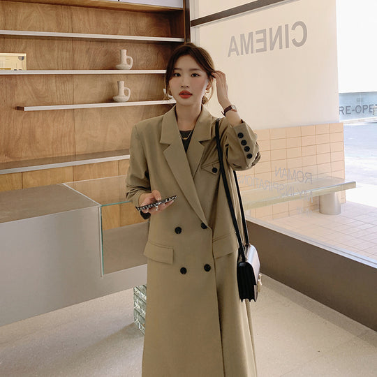 Damen Doppelreihiger Oversize-Trenchcoat mit kastiger Silhouette und verlängertem Schnitt Shop Nory