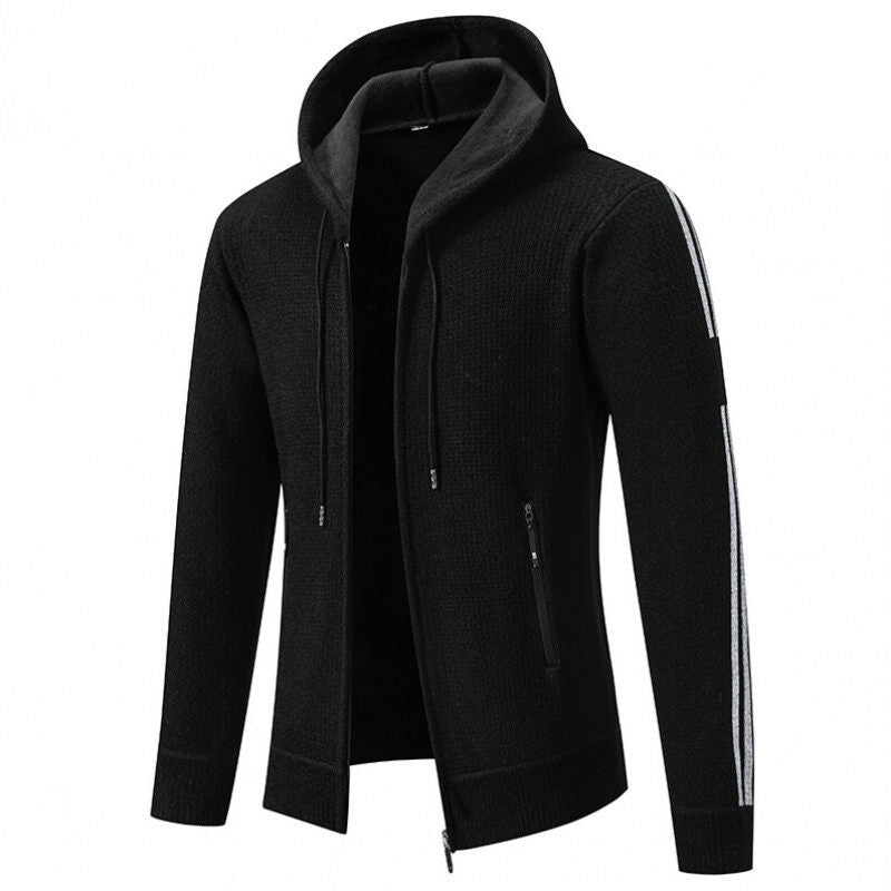 Herren Sportliche Kapuzenjacke mit innovativem Materialmix