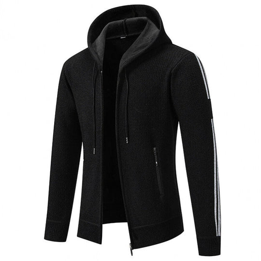 Herren Sportliche Kapuzenjacke mit innovativem Materialmix