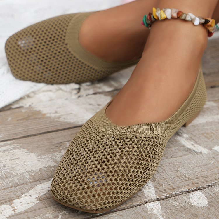 Damen atmungsaktive Flatschuhe mit luftiger Struktur