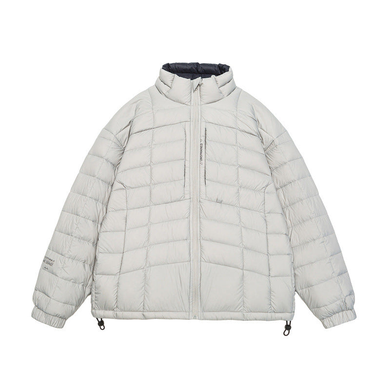 Unisex Kurze Boxy-Isolationsjacke mit leichter Thermowattierung, hohem Stehkragen und Kordelzugsaum Shop Nory