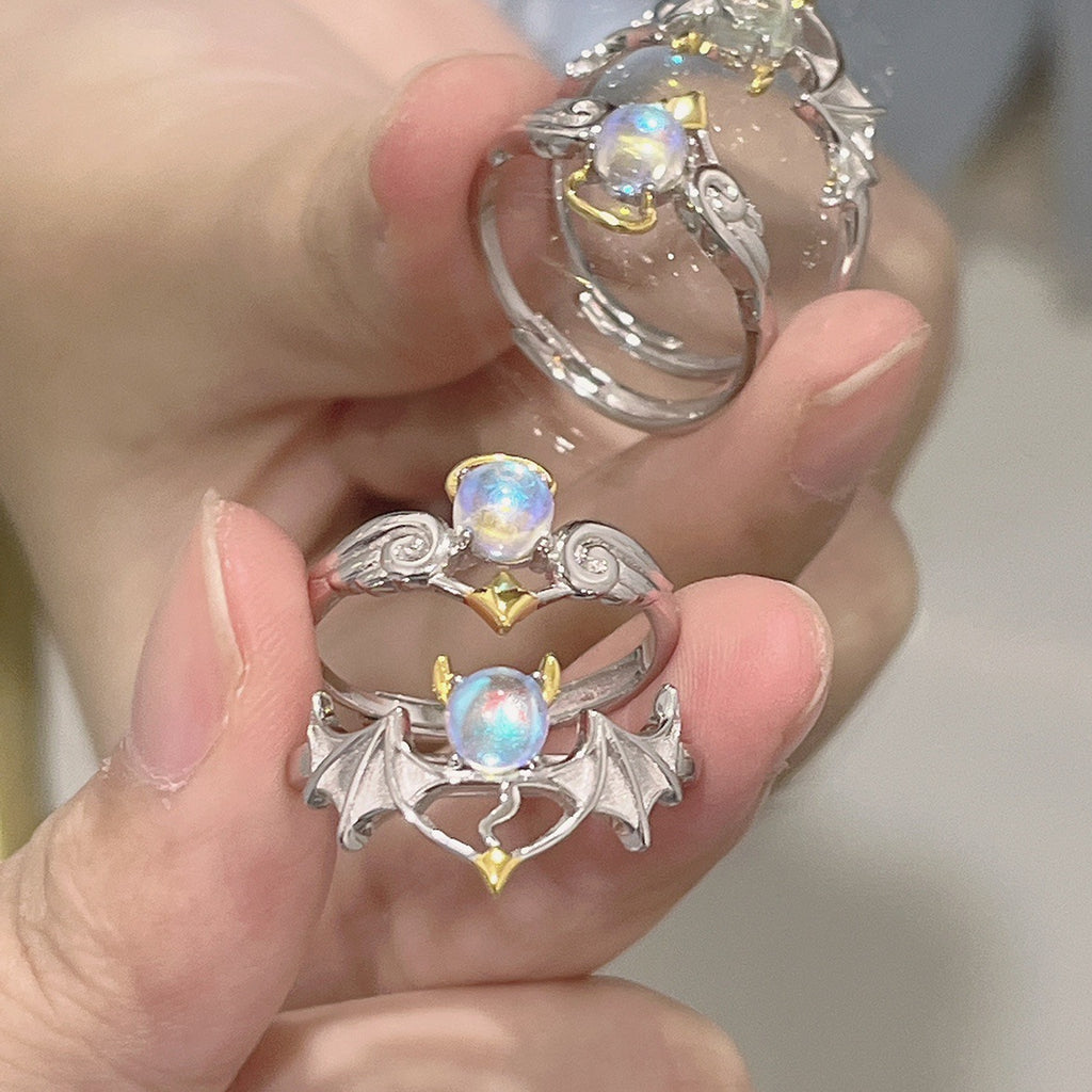 Damen kunstvoller Ring mit funkelndem Opal und eleganten Details Shop Nory