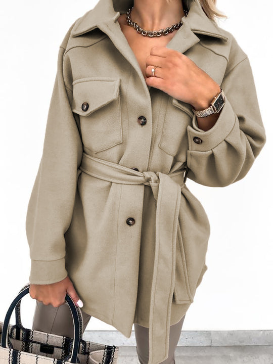 Damen Oversize-Hemdenjacke mit aufgesetzten Klappentaschen Shop Nory