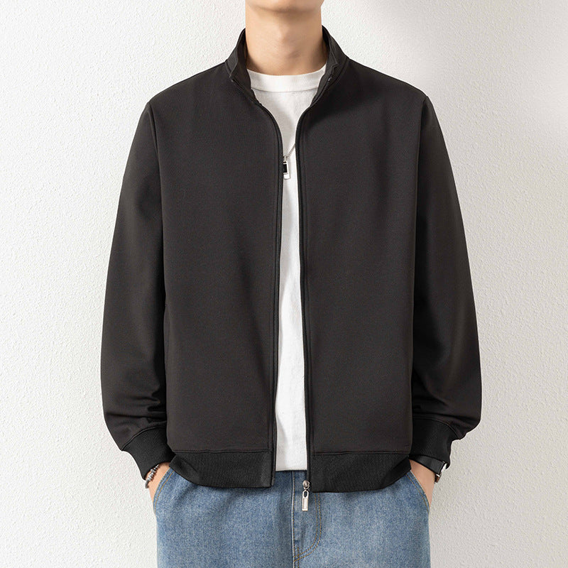 Herren Minimalistische Zip‑Blousonjacke aus technischem Stretchmaterial mit Stehkragen Shop Nory