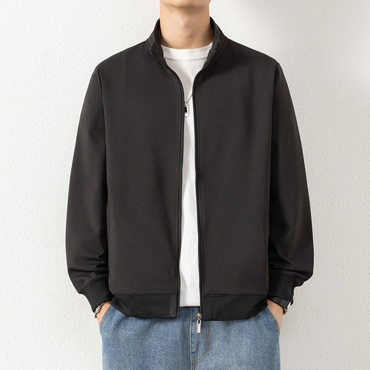 Herren Minimalistische Zip‑Blousonjacke aus technischem Stretchmaterial mit Stehkragen Shop Nory