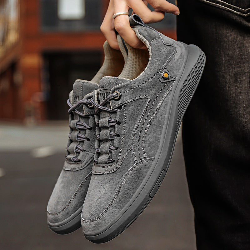 Herren Sneakers mit weichem Wildleder und atmungsaktiven Einsätzen Shopnory