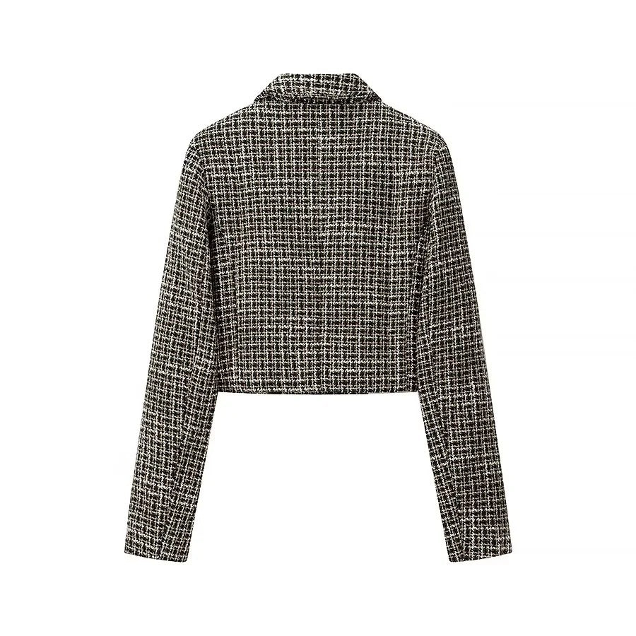 Damen Kurzblazer aus Bouclé‑Tweed mit kastiger Cropped‑Silhouette Shop Nory