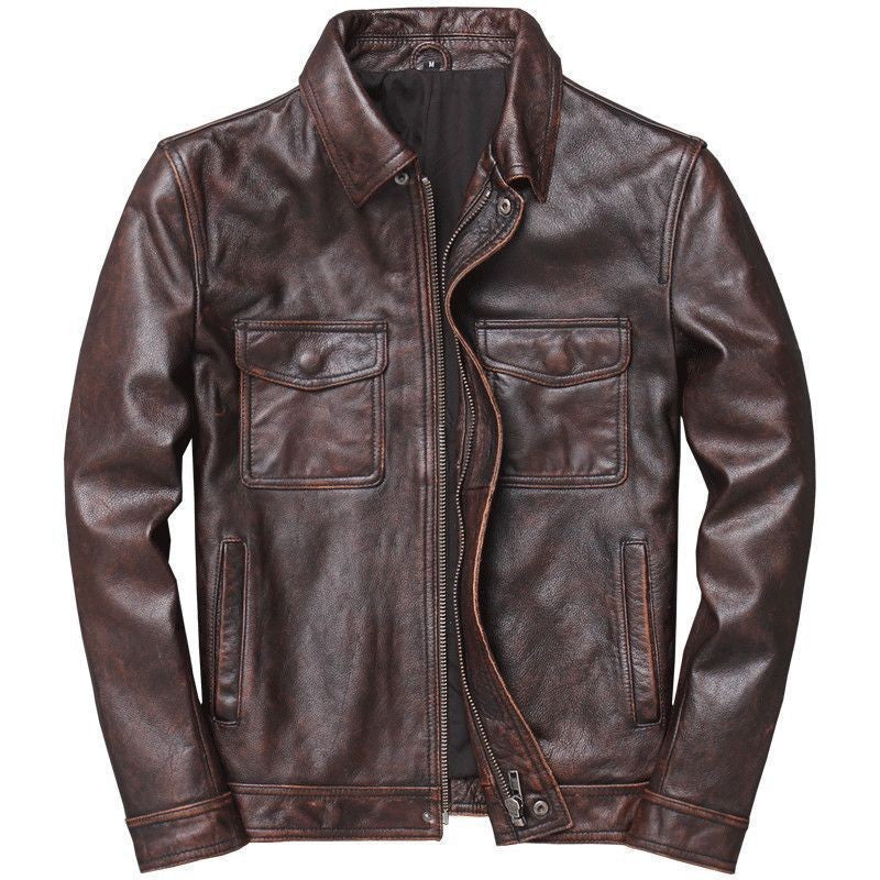 Herren Lederjacke im Fieldjacken-Schnitt mit aufgesetzten Brusttaschen Shop Nory