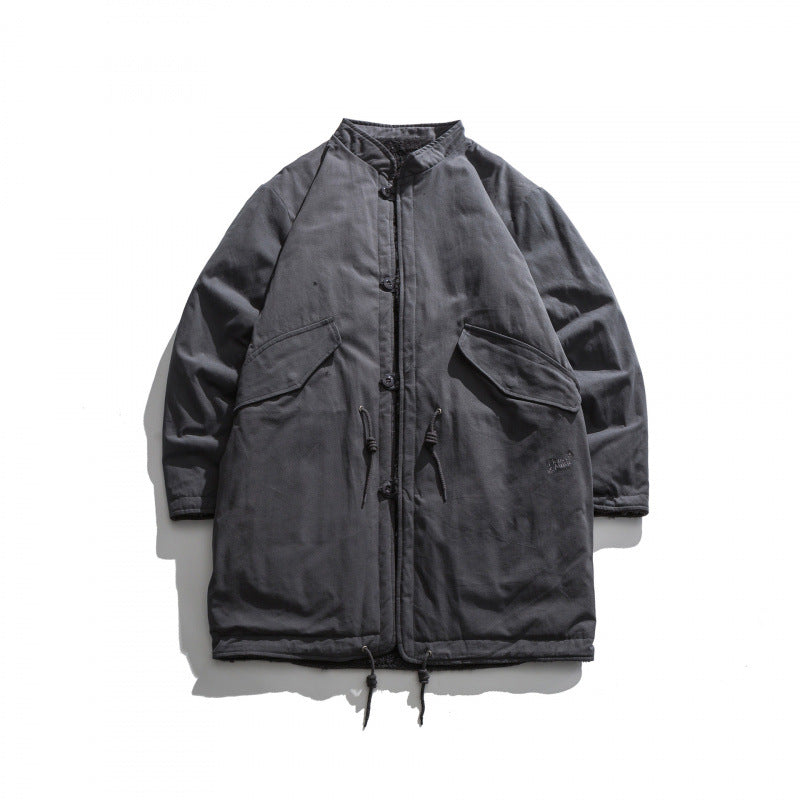 Herren Isolierende Parkajacke im Oversize‑Cut mit Sherpa‑Futter und Tunnelzugsaum Shop Nory
