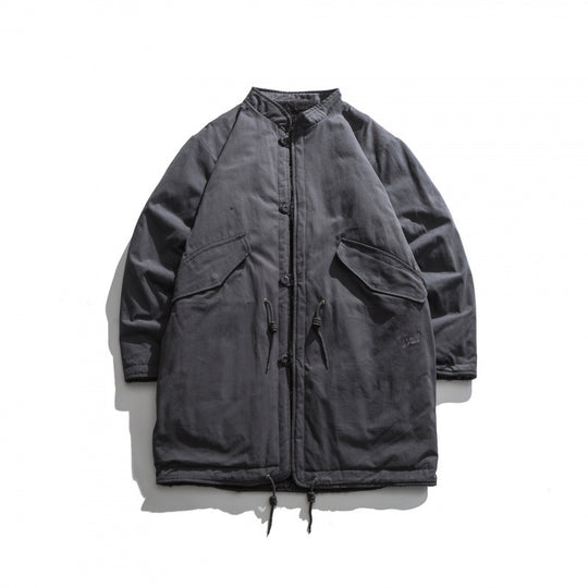 Herren Isolierende Parkajacke im Oversize‑Cut mit Sherpa‑Futter und Tunnelzugsaum Shop Nory