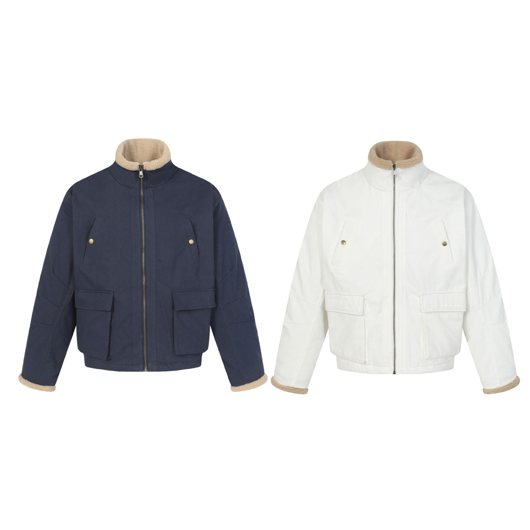 Herren Kurzblouson im Field‑Style mit Teddyfutterkragen und Cargo‑Taschen Shop Nory