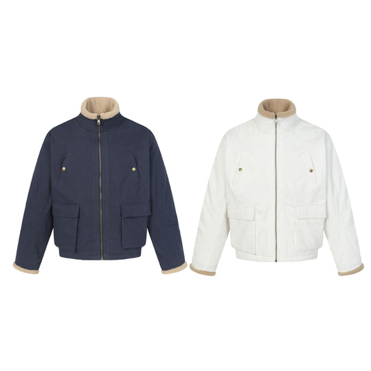 Herren Kurzblouson im Field‑Style mit Teddyfutterkragen und Cargo‑Taschen Shop Nory