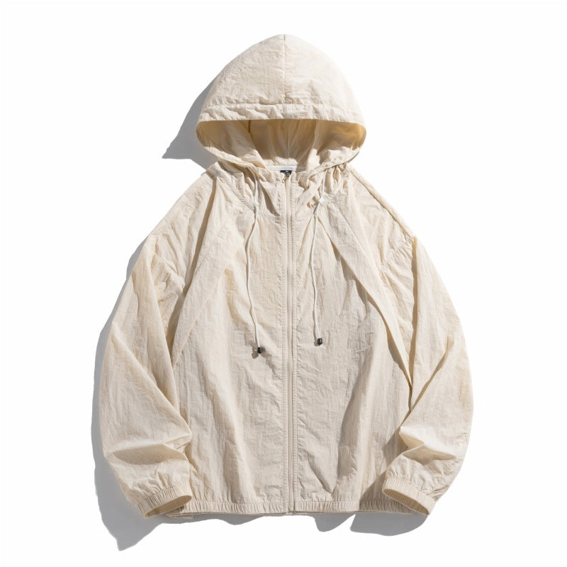 Damen leichte Windjacke mit verstellbarem Kapuzensystem