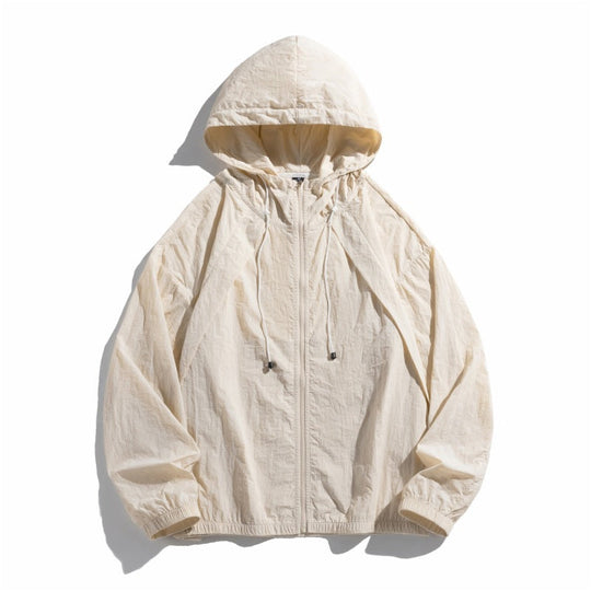 Damen leichte Windjacke mit verstellbarem Kapuzensystem