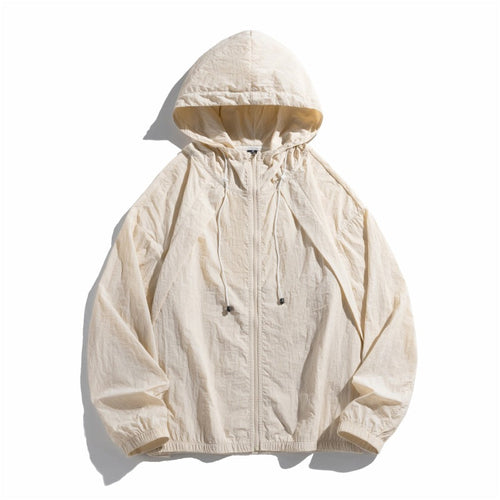 Damen leichte Windjacke mit verstellbarem Kapuzensystem