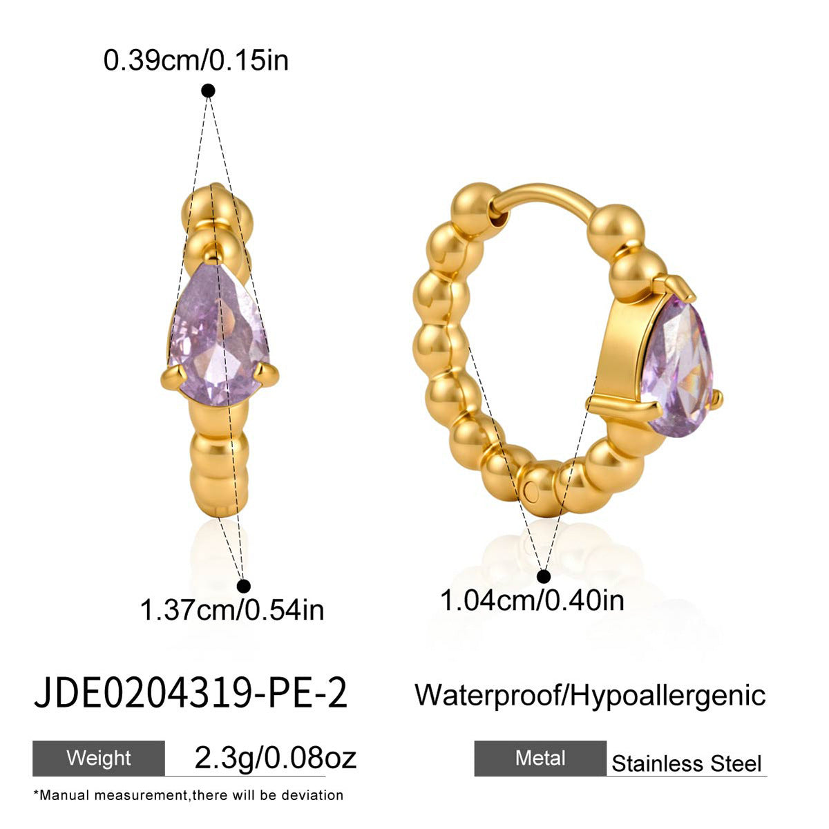 Damen Ohrhänger mit funkelndem Tropfenstein und elegantem Edelstahldesign Shop Nory