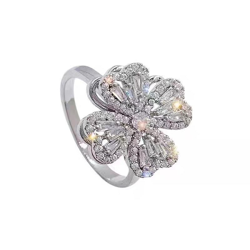 Damen Blüte Silberring Shop Nory