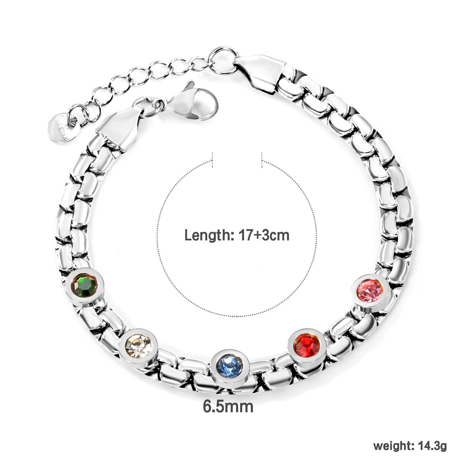 Damen zartes Armband mit funkelndem Auge-Anhänger Shop Nory