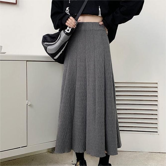 Damen Langer Rock mit strukturiertem Design Shop Nory