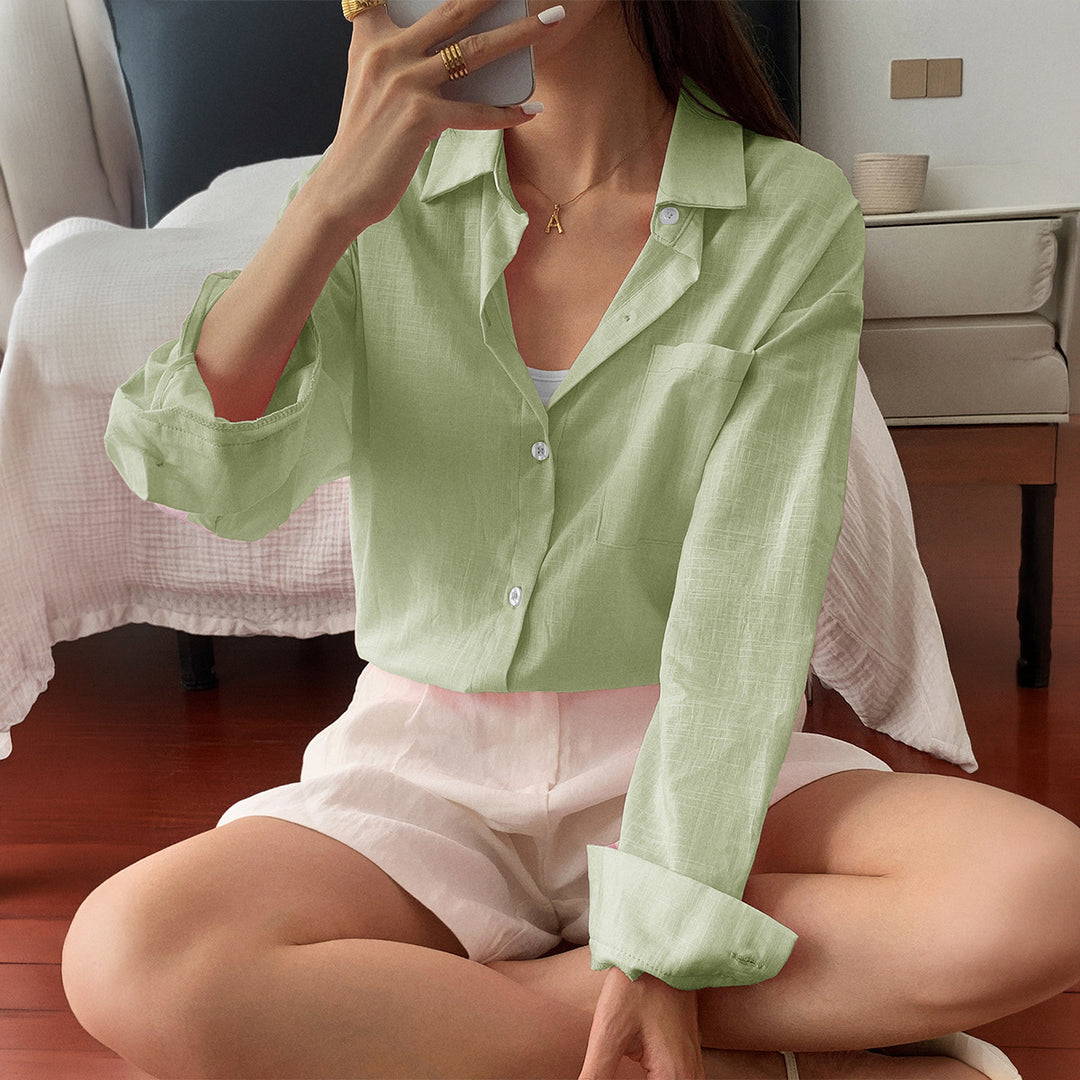 Damen nan zweiteiliges Sommer-Set aus leichtem Oversize-Hemd und ärmellosem Mini-Kleid Shop Nory