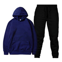 Marineblau Oberteil + schwarze Hose