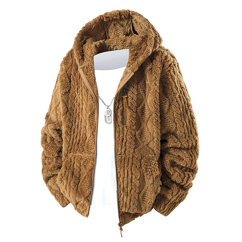 Herren Fleece Jacke mit Kapuze Shop Nory