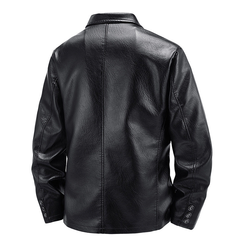 Herren Elegante Kunstlederjacke im klassischen Schnitt Shop Nory