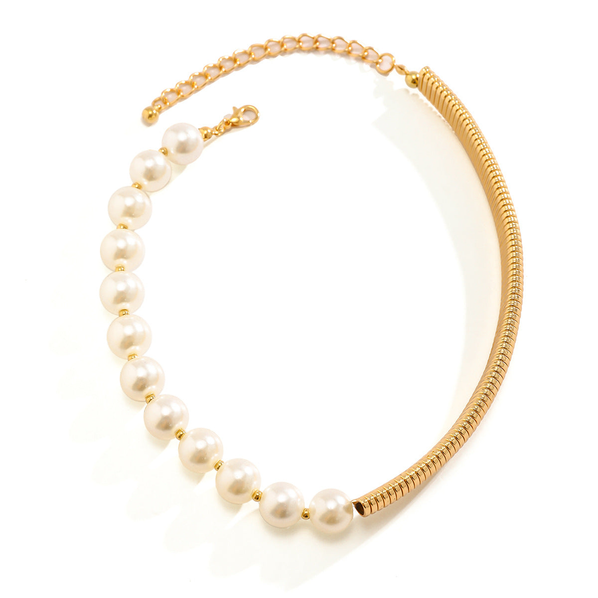 Damen Armreifen mit eleganten Perlen und modernem Design