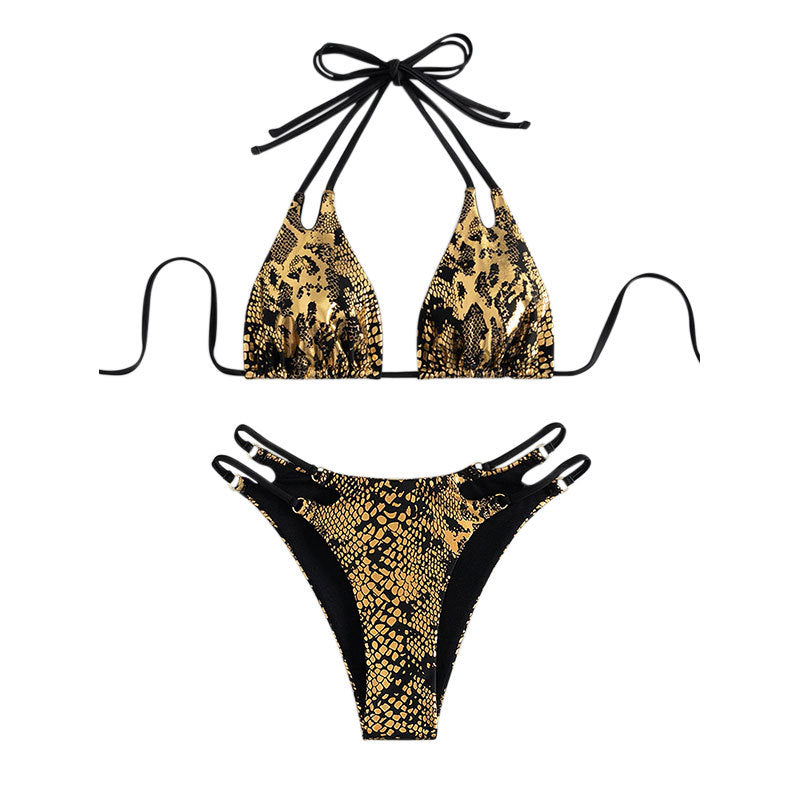 Damen Triangel-Bikini mit innovativem Schlitzdesign