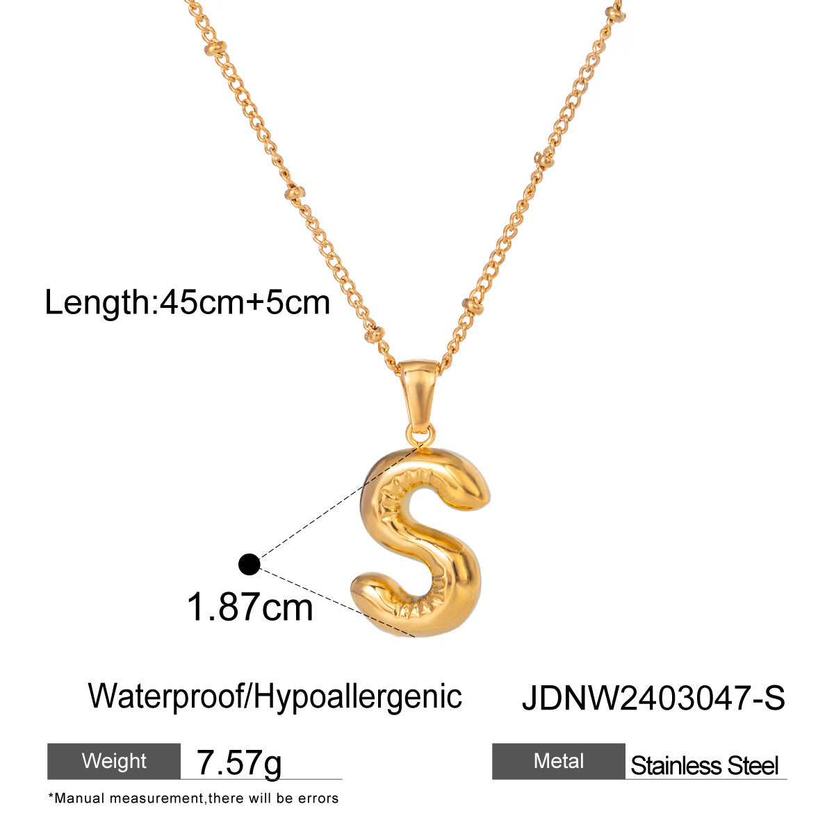 Damen Halskette mit persönlichem Z-Anhänger aus hochwertigem Edelstahl Shop Nory