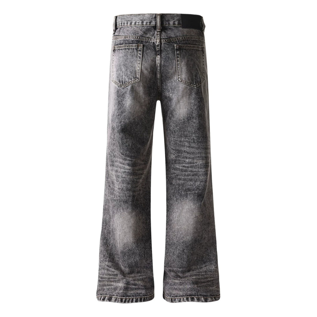 Damen weite Cropped-Jeans mit hoher Taille und Used-Effekt Shop Nory