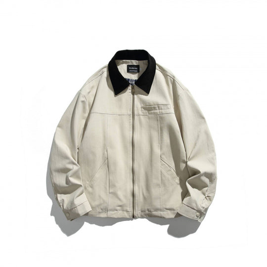 Unisex Kurz geschnittene Overshirt‑Jacke mit Cordkragen, Brustleistentasche und präzisen Nahtdetails Shop Nory
