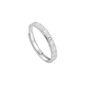 Damen eleganter Ring mit feiner Textur und funkelndem Kristall Shop Nory