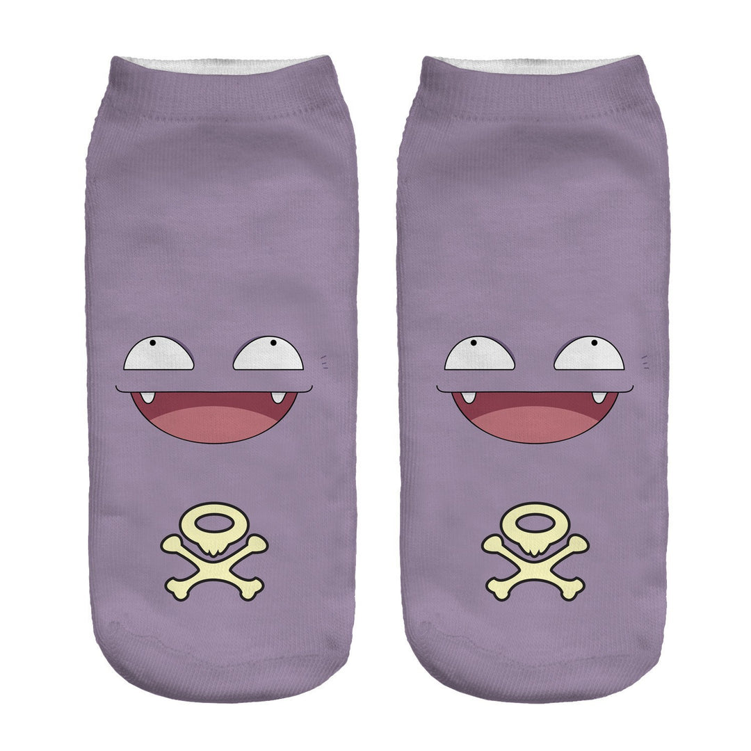 Unisex Niedrige Ankle-Socken mit Cartoon-Monster-Gesicht und weichem Baumwollmix Shopy Nory
