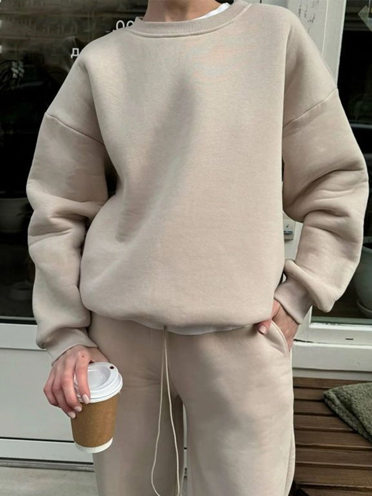 Damen Oversize-Sweatshirt und High-Waist Lounge-Jogginghose Set aus brushed Baumwollmix Shop Nory