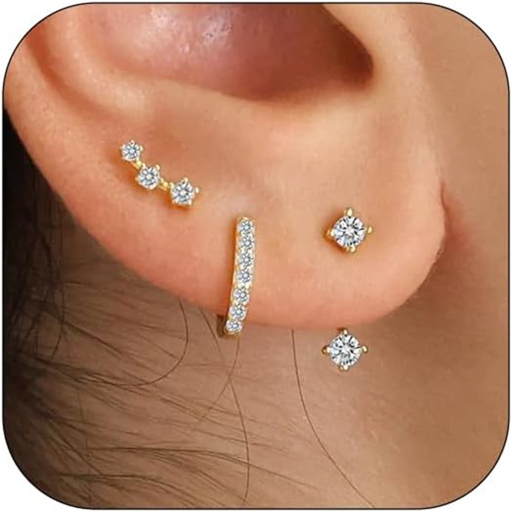 Damen Ohrringe Set mit funkelnden Zirkonia und eleganten Designs Shop Nory