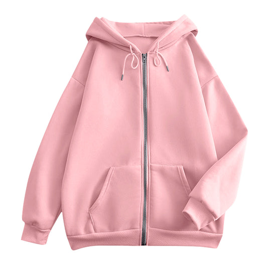 Unisex nan extraweiche oversized Zip-Hoodie mit Kängurutaschen, Kapuze mit Kordelzug und gerippten Bündchen Shop Nory