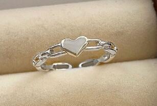 Damen Offener Ring im modernen Herzdesign Shop Nory