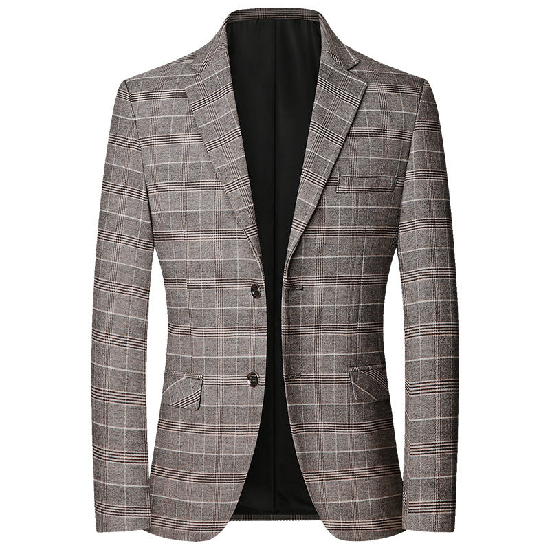 Herren Kariertes Sakko mit schmaler Passform und aufgesetzten Taschen Shop Nory