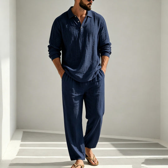 Herren Lässiger Leinen Pyjama Shop Nory
