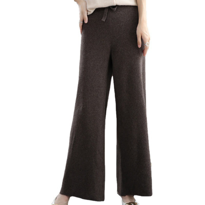 Damen High‑Waist Palazzo‑Strickhose mit Kordelzug und kaschmirähnlicher Weichheit Shop Nory