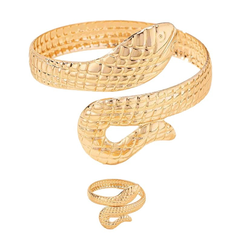 Damen Armreif und Ring im eleganten Schlangen-Design Shop Nory