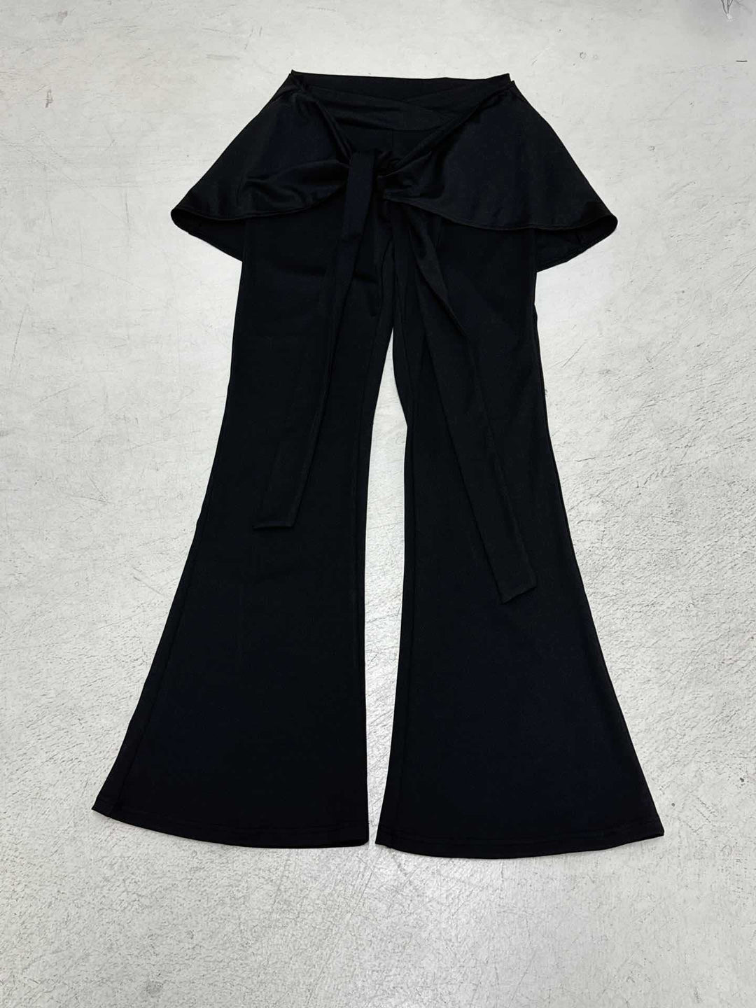 Damen nan ausgestellte Palazzohose mit Wickelrock-Overlay, hohem Bund und Bindegürtel Shop Nory
