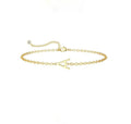 Damen Fußkettchen mit personalisiertem Anfangsbuchstaben und funkelndem Zirkonia-Detail Shop Nory