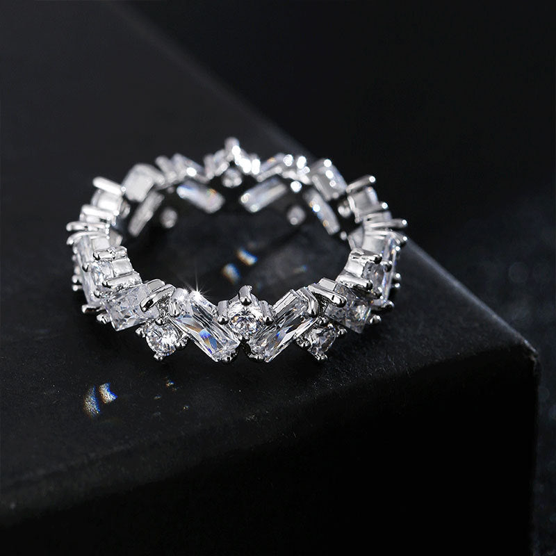 Damen Funkelnder Baguette-Ring mit Zirkonia Shop Nory