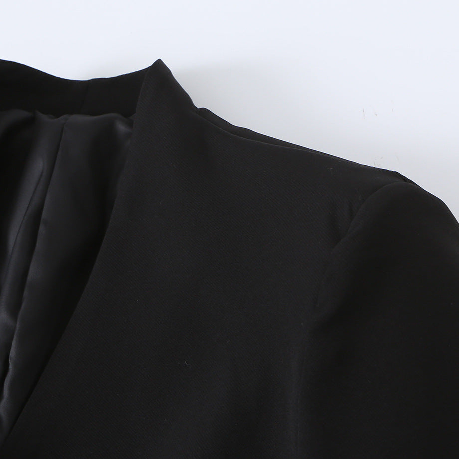 Damen Taillierter Blazer mit Bindegürtel und asymmetrischem Zipfelsaum Shop Nory